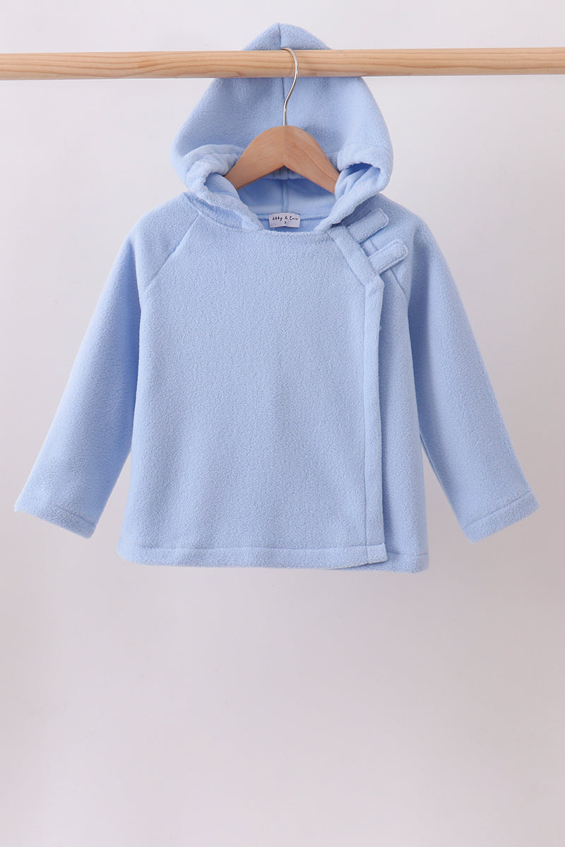 Blue Fleece Bow Coat - 1