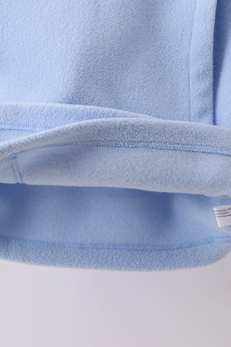 Blue Fleece Bow Coat - 2