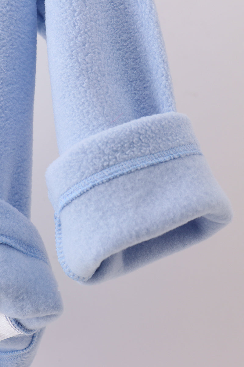 Blue Fleece Bow Coat - 3
