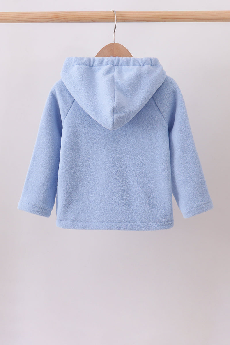Blue Fleece Bow Coat - 4