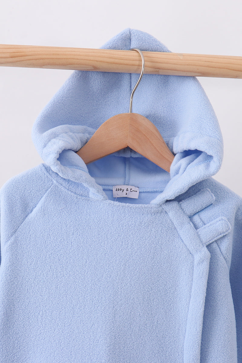 Blue Fleece Bow Coat - 5