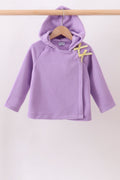 Purple Fleece Bow Coat - 1