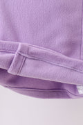 Purple Fleece Bow Coat - 4