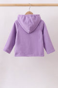 Purple Fleece Bow Coat - 5