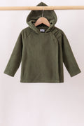 Green Fleece Bow Coat - 1