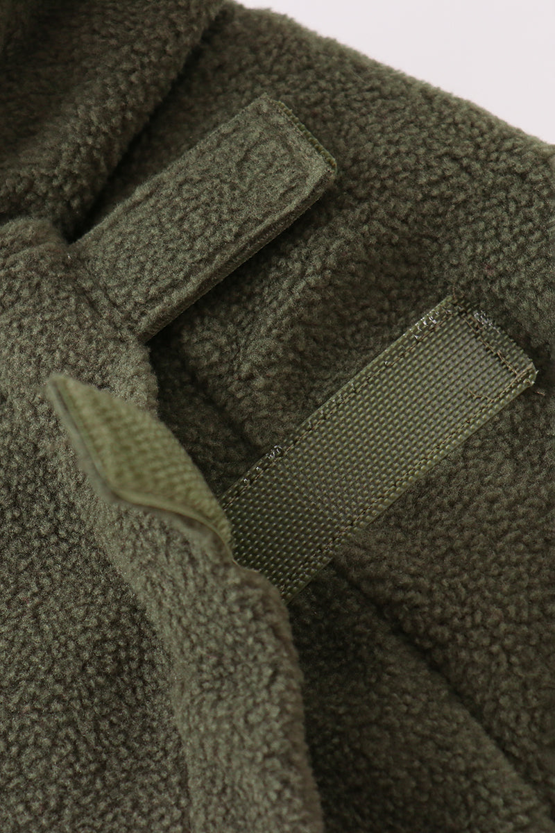 Green Fleece Bow Coat - 4