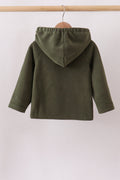 Green Fleece Bow Coat - 7