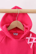 Magenta Fleece Bow Coat - 3