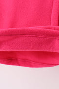 Magenta Fleece Bow Coat - 4