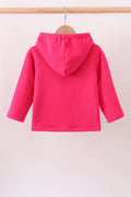 Magenta Fleece Bow Coat - 5