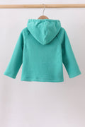 Turquoise Fleece Bow Coat - 5