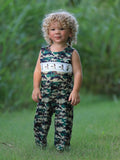 Camouflage Duck Smocking Embroidery Baby Boy Romper - 1