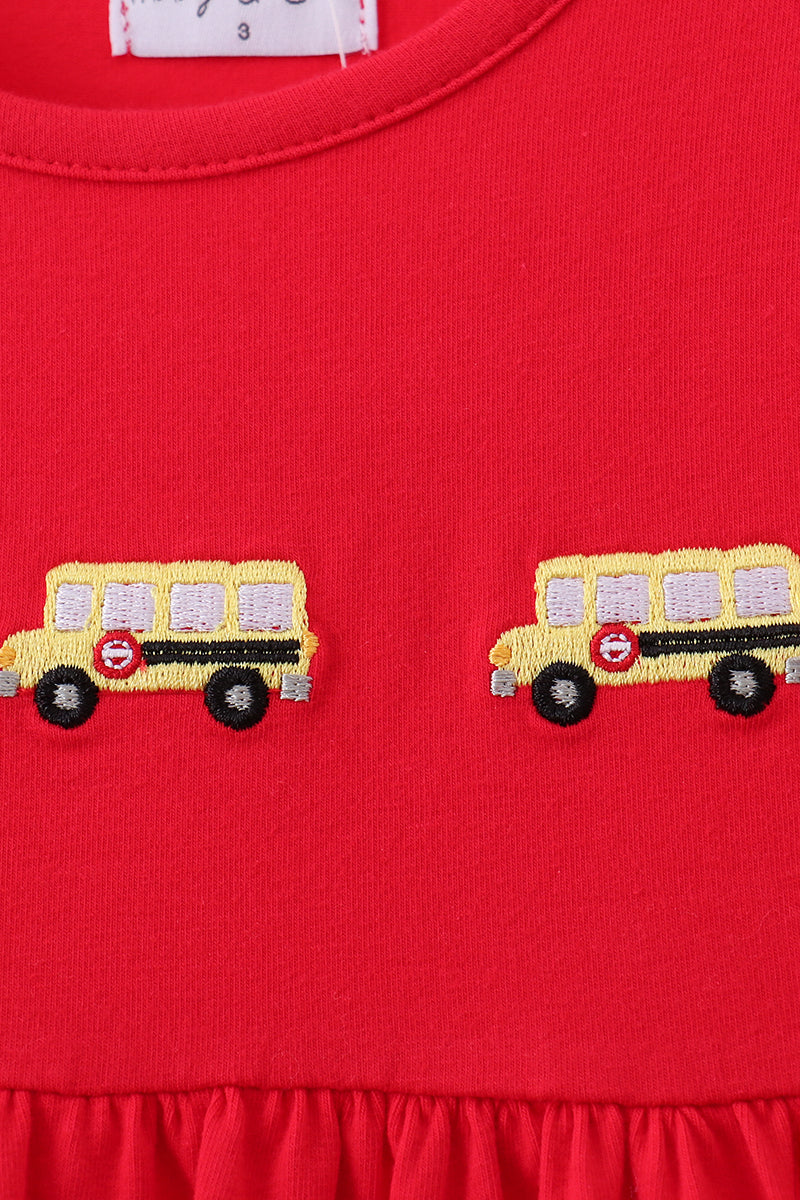 Red School bus Bow Dress - 2