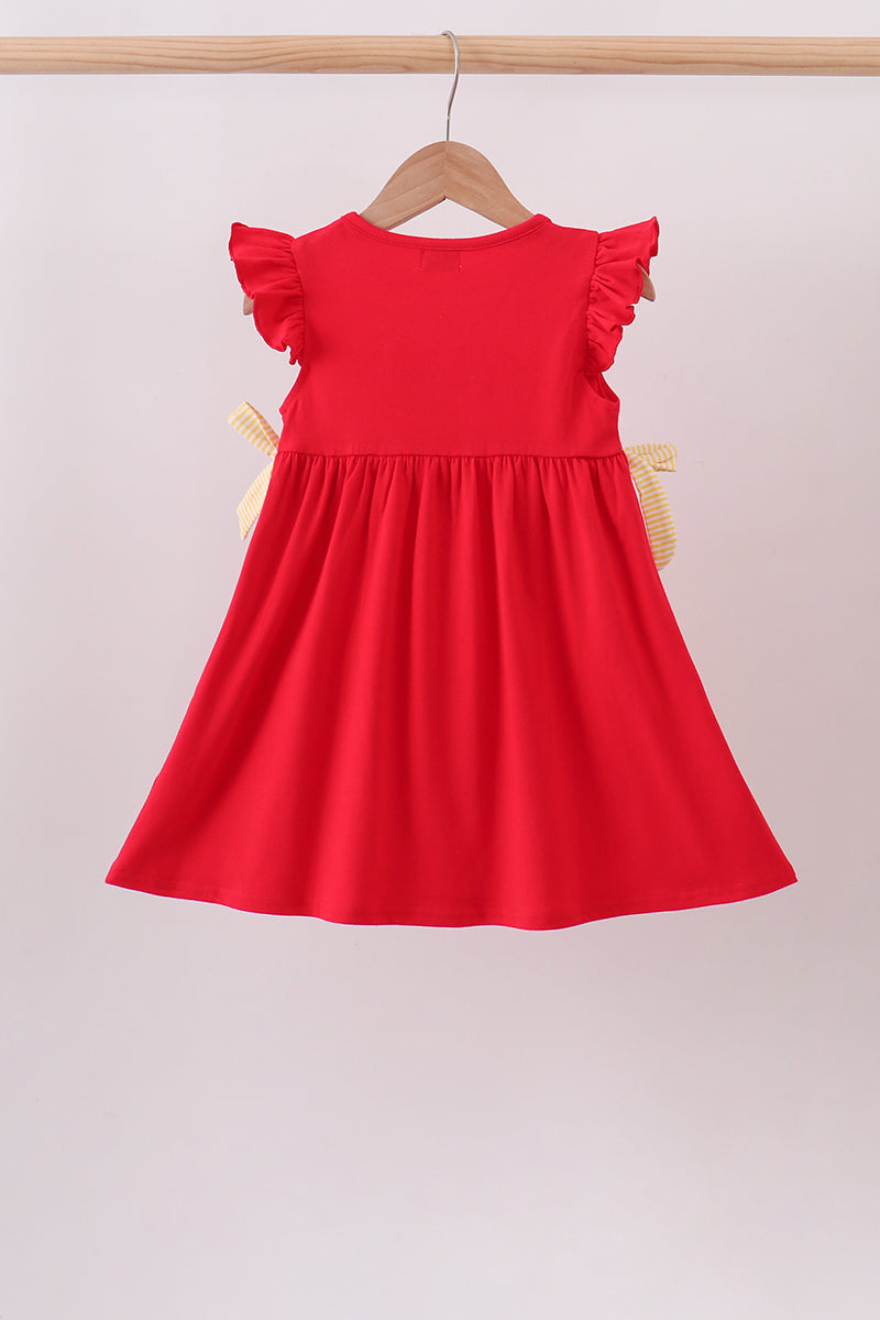 Red School bus Bow Dress - 4