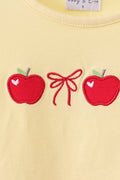 Yellow Apple Embroidery Skorts Set - 2