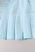 Yellow Apple Embroidery Skorts Set - 3