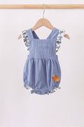 Blue pumpkin embroidery lace ruffle bubble - 1