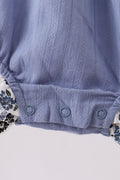 Blue pumpkin embroidery lace ruffle bubble - 4