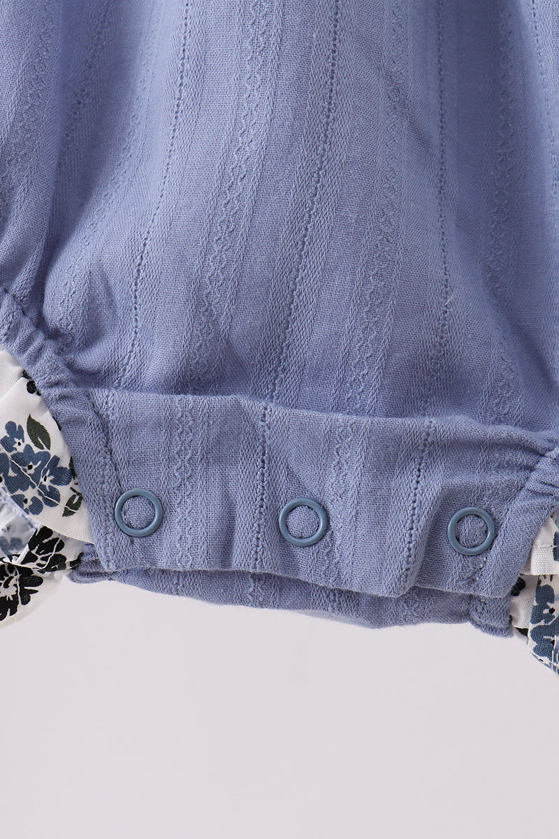Blue pumpkin embroidery lace ruffle bubble - 4