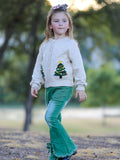 Christmas Tree Knit Cardigan Kids Holiday Sweater Button Front - 5
