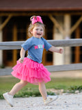 "MERICA" Top Girls Gauze Skirt – 4th of July Patriotic Set - 4