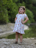 Halloween Pumpkin Ghost Print Cute Girls Dress - 1