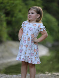 Halloween Pumpkin Ghost Print Cute Girls Dress - 2