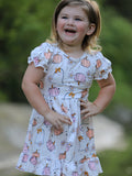 Halloween Pumpkin Ghost Print Cute Girls Dress - 4