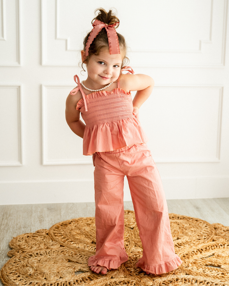 Maisie Smocked Two-Piece Set - Pressed Peony - 1