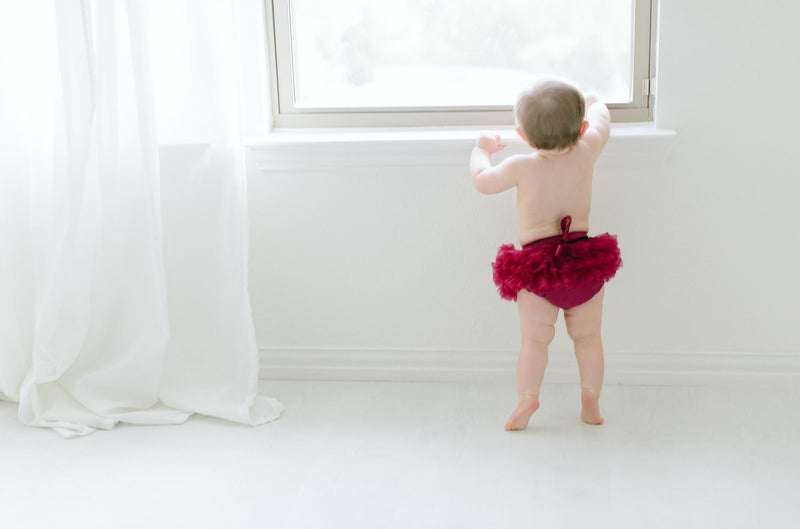 Maroon Ruffle Tutu Bloomer - 2
