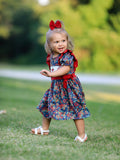 Vintage Floral Smocked Church Christ Bishop Christening Girl Dress - 6