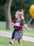 Vintage Floral Smocked Church Christ Bishop Christening Girl Dress - 2