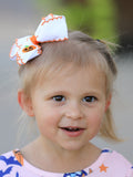 Halloween Pumpkin Bow Hairpin - 4
