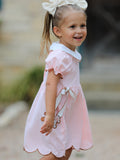 Christmas Girls Gingerbread Peter Pan Collar Dress - 4