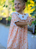 Thanksgiving Turkey Floral Lace Ruffle Girls Dress - 4