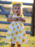 Sunflower Ruffle Cotton Dress - 5