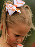 Halloween Pumpkin Bow Hairpin - 2