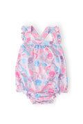 Mermaid Tails Ruffle Cross Back Romper - 1
