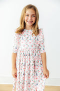 Mila in Paris 3/4 Sleeve Ruffle Twirl Dress - 3