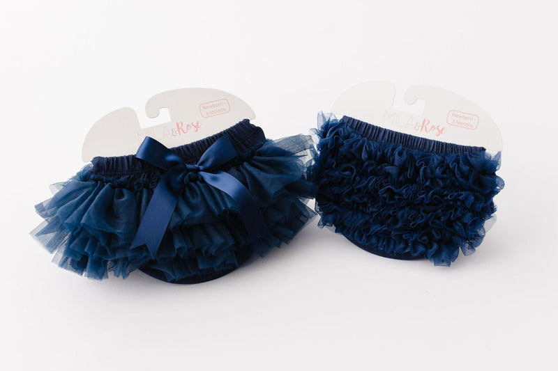 Navy Blue Ruffle Tutu Bloomer - 2