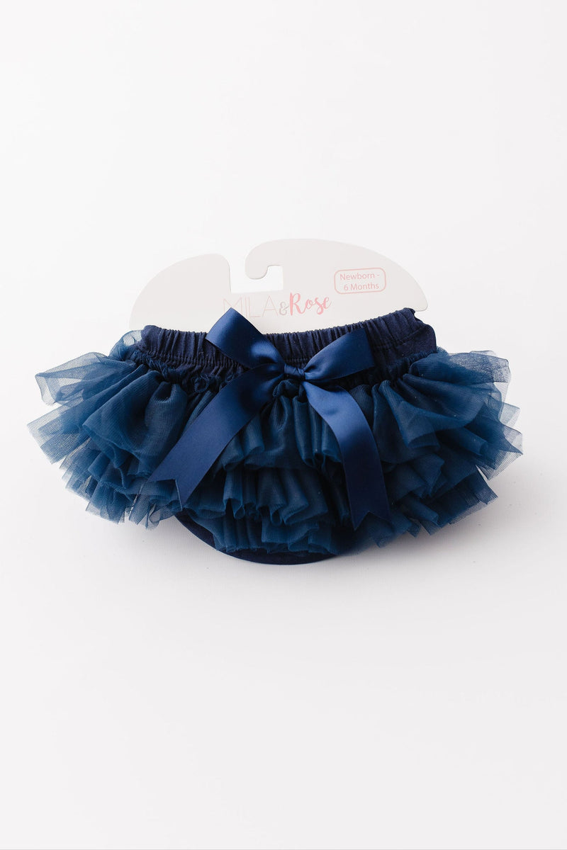 Navy Blue Ruffle Tutu Bloomer - 1