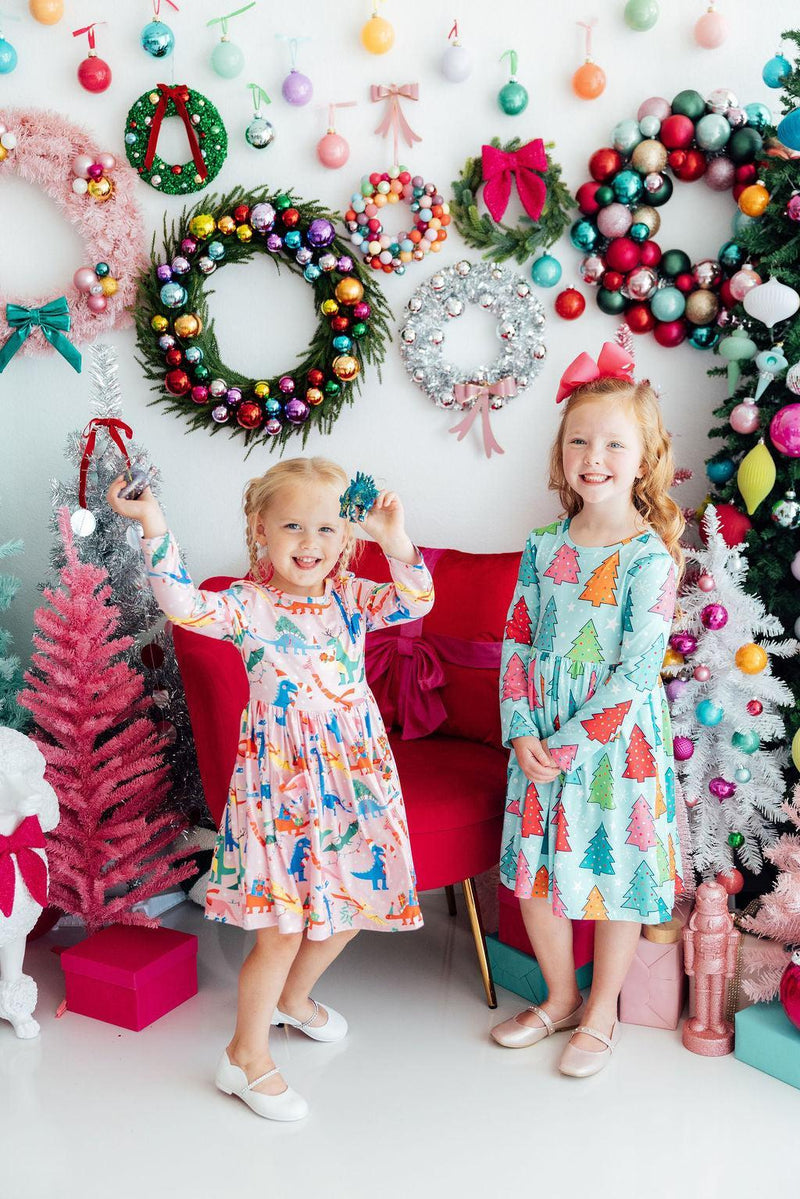 Oh Christmas Tree L/S Pocket Twirl Dress - 2