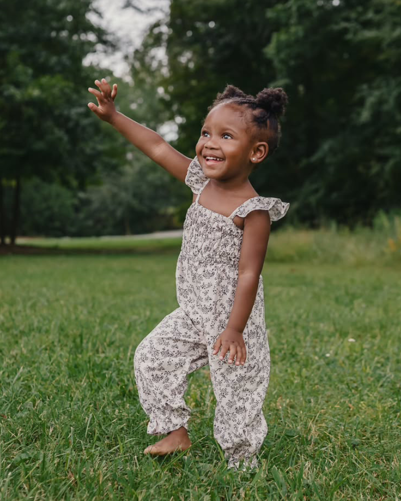 Paisley Smocked Jumpsuit - Antique Rosette - 4