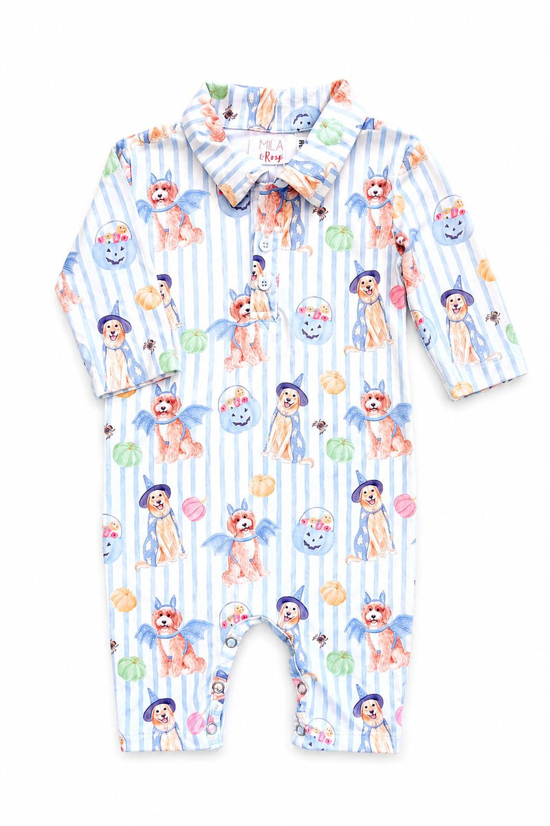Pawsitively Spooky L/S Polo One-Piece - 1
