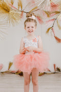 Peach Rainbow Tutu Leotard - 3