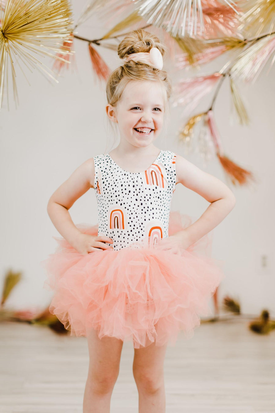 Peach Rainbow Tutu Leotard