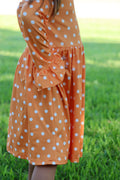 Thanksgiving Day Fall Girls Set Of 2 Pcs In One Package Pumpkin Print Dress - 6