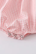 Baby Girls Strawberry Plaid Smocked Romper - 10