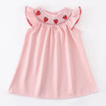 Baby Girls Strawberry Embroidered Plaid Smocked Dress - 12