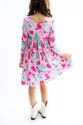 Christmas Cowgirl L/S Pocket Twirl Dress - 4